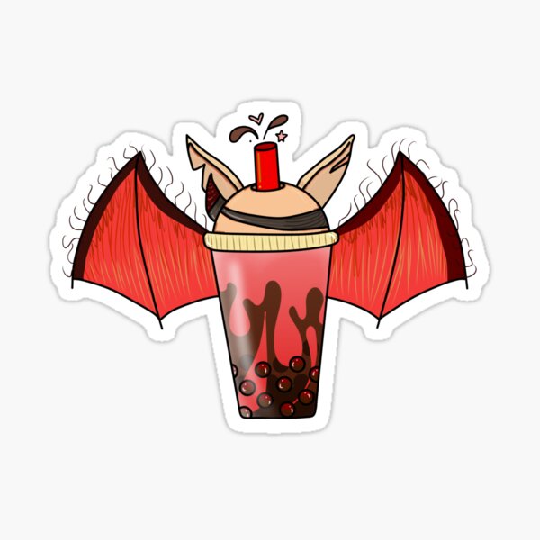 Item preview, Chocolate Demon with Strawberry Syrup Boba Drink - OC Inspired designed and sold by Myla James.