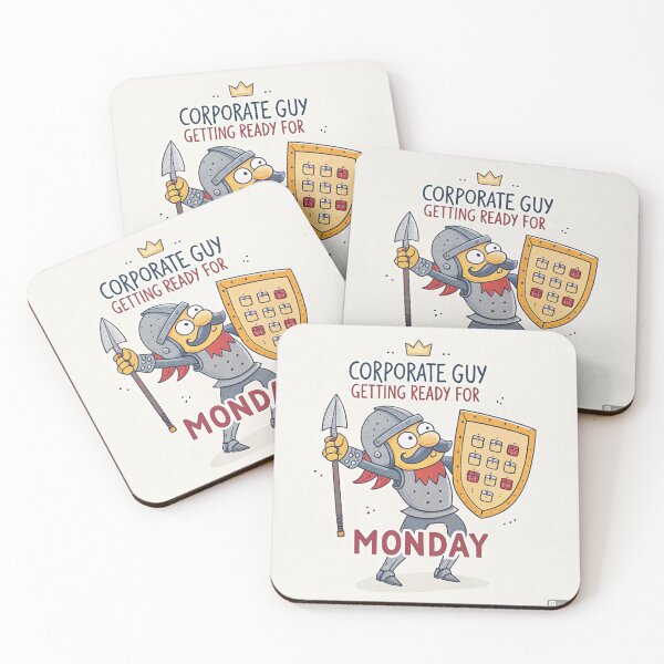 Item preview, Funny Corporate Guy Knight – Suit Up for Monday Battle | YourRandomStore designed and sold by YourRandomStore.
