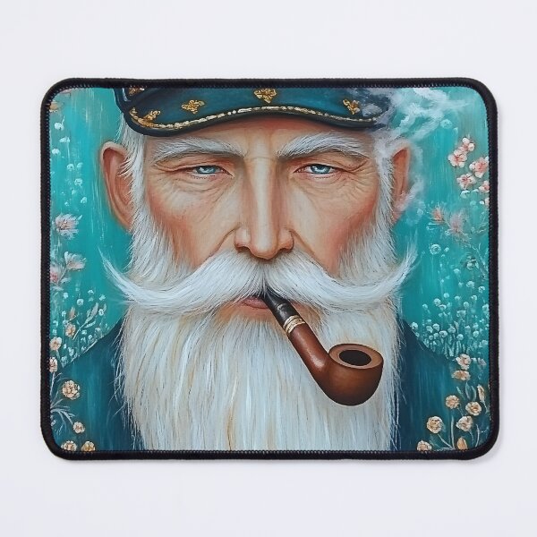 Item preview, Sailor Portrait with Vibrant Floral Background Art designed and sold by Artessie.