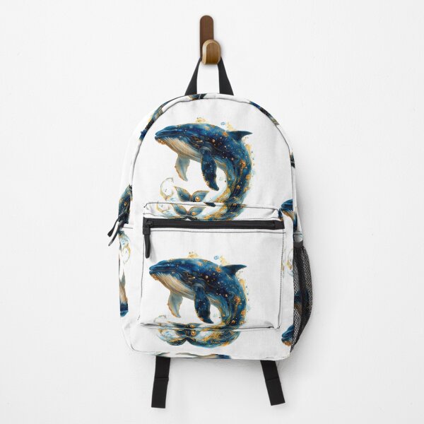 Item preview, Mystical Ocean Whale in Deep Blue and Gold Style designed and sold by Anastasiia Yurevych.