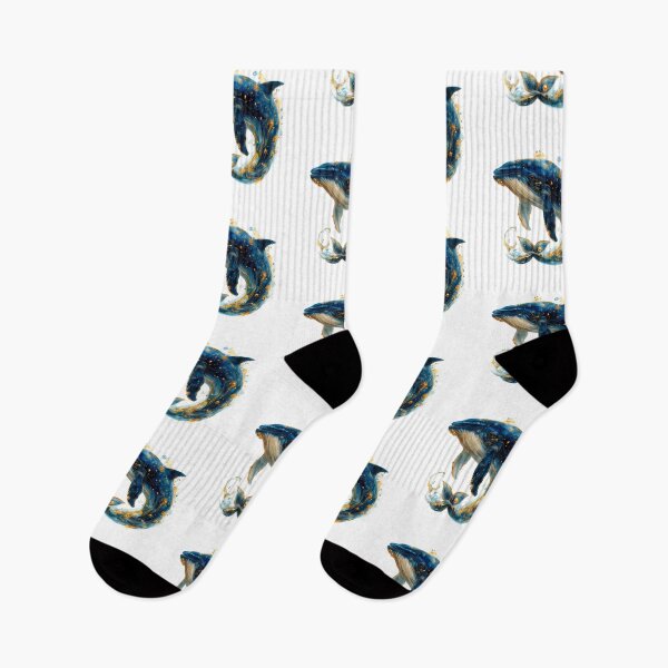 Item preview, Mystical Ocean Whale in Deep Blue and Gold Style designed and sold by Anastasiia Yurevych.