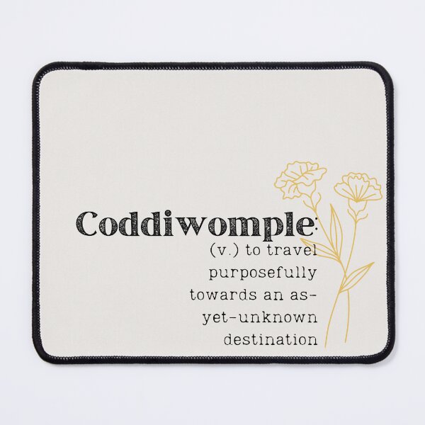 Item preview, Coddiwomple | Minimalist Golden Flower Travel Quote Design | Black & Gold designed and sold by thistledewcraft.