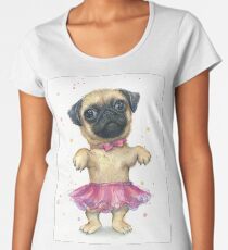 Pug in a Tutu Women's Premium T-Shirt