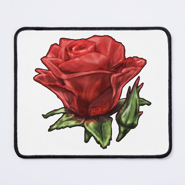 Item preview, Red Rose & Bud designed and sold by RHokeArt.