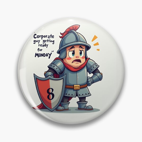Item preview, Relatable Corporate Guy – Nervous Monday Vibes in Armor | YourRandomStore designed and sold by YourRandomStore.