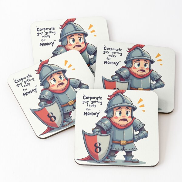 Item preview, Relatable Corporate Guy – Nervous Monday Vibes in Armor | YourRandomStore designed and sold by YourRandomStore.
