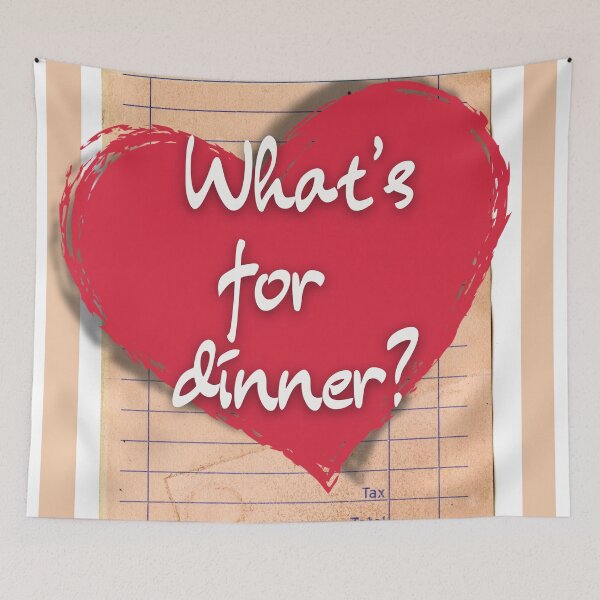 Item preview, What's for Dinner Guest Check Print, Cute Cooking Art, Chef Art, Kitchen Poster, Foodie Art, Dopamine Decor, Trendy Wall Art, Girly Wall Art designed and sold by DazzledPenguin.