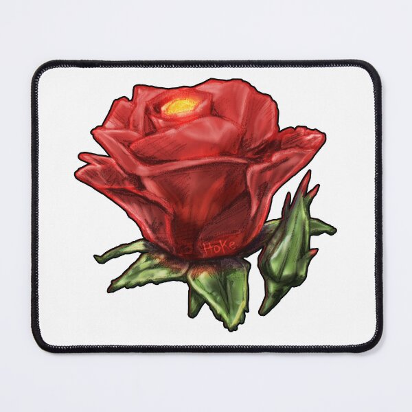 Item preview, Red Glow Rose & Bud designed and sold by RHokeArt.