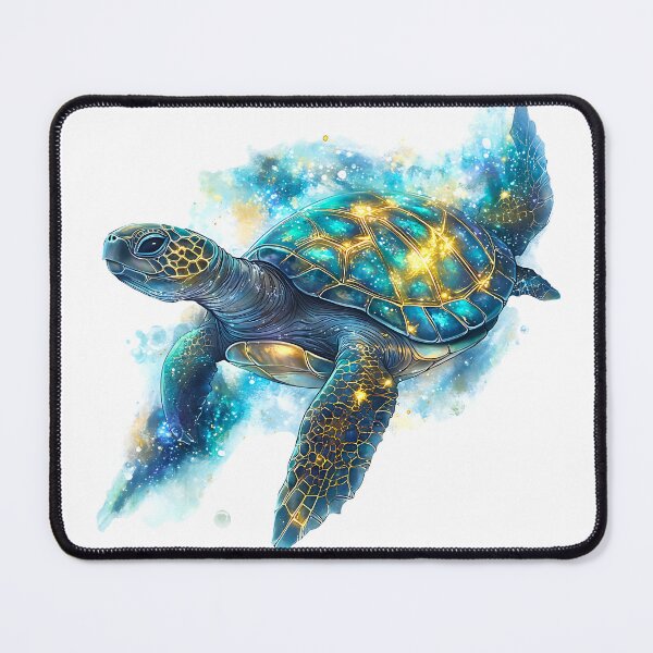 Item preview, Celestial Sea Turtle with Glowing Shell in Fantasy Art designed and sold by Anastasiia Yurevych.