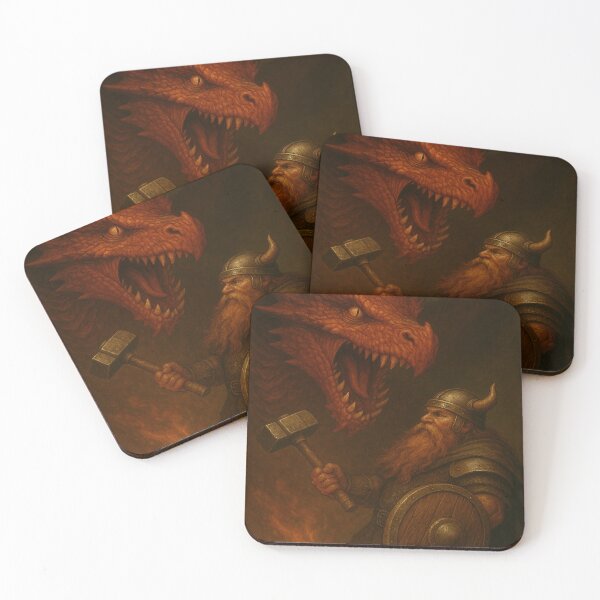 Item preview, Red Dragon Confrontation – Dwarven Paladin’s Stand designed and sold by TMPender.