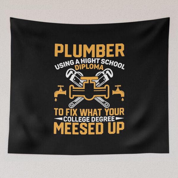 Item preview, Plumber Using A High School Diploma Plumbing designed and sold by DexertimaArt.