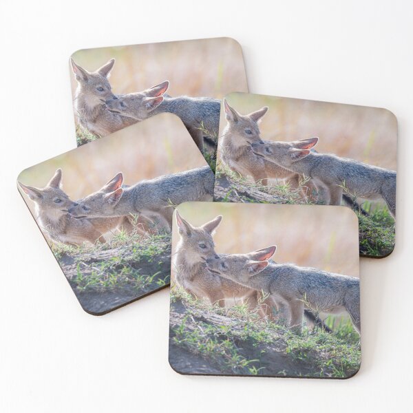 Item preview, Two Jackal Pups Masai Mara Kenya designed and sold by PhotoArt by Joan Carroll.