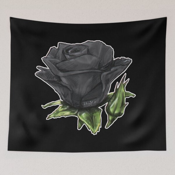 Item preview, Black Rose & Bud designed and sold by RHokeArt.