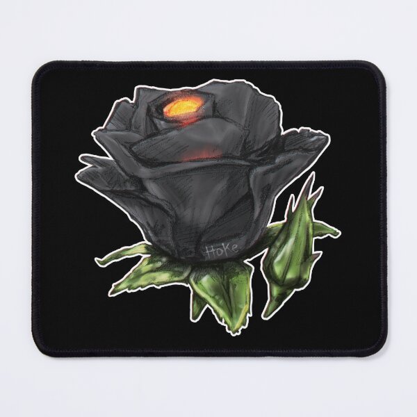 Item preview, Black Glow Rose & Bud designed and sold by RHokeArt.