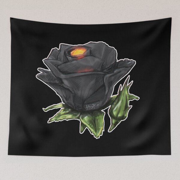 Item preview, Black Glow Rose & Bud designed and sold by RHokeArt.