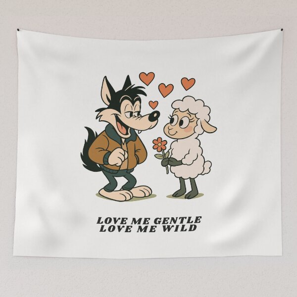Item preview, Vintage Love 90s Cartoon Coquette Lamb and Wolf  designed and sold by arowh.