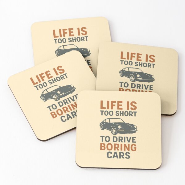 Item preview, Life Is Too Short to Drive Boring Cars – Retro Car Enthusiast Design designed and sold by Wizard-shop1.