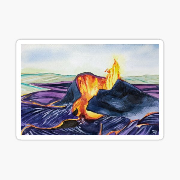 Young volcano Sticker