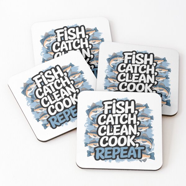 Item preview, Fish, Catch, Clean, Cook, Repeat designed and sold by Gentle40Winks.