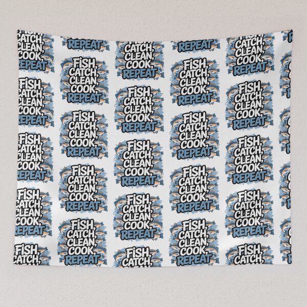 Item preview, Fish, Catch, Clean, Cook, Repeat designed and sold by Gentle40Winks.
