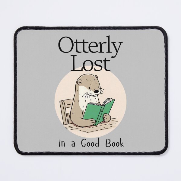 Item preview, Otter Book Lover – Minimalist Kawaii Style designed and sold by Dino-Lune.
