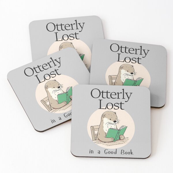 Item preview, Otter Book Lover – Minimalist Kawaii Style designed and sold by Dino-Lune.