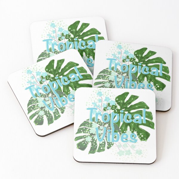 Artikelvorschau, Tropical Vibes 2 – Mint- und türkisfarbene tropische Blätter entworfen und verkauft von PD-Coastal.