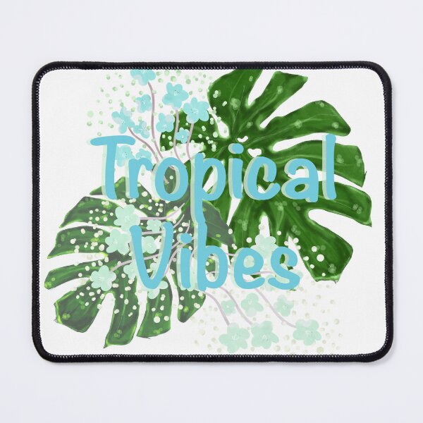 Artikelvorschau, Tropical Vibes 2 – Mint- und türkisfarbene tropische Blätter entworfen und verkauft von PD-Coastal.