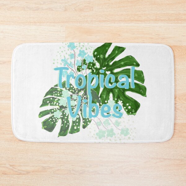 Artikelvorschau, Tropical Vibes 2 – Mint- und türkisfarbene tropische Blätter entworfen und verkauft von PD-Coastal.