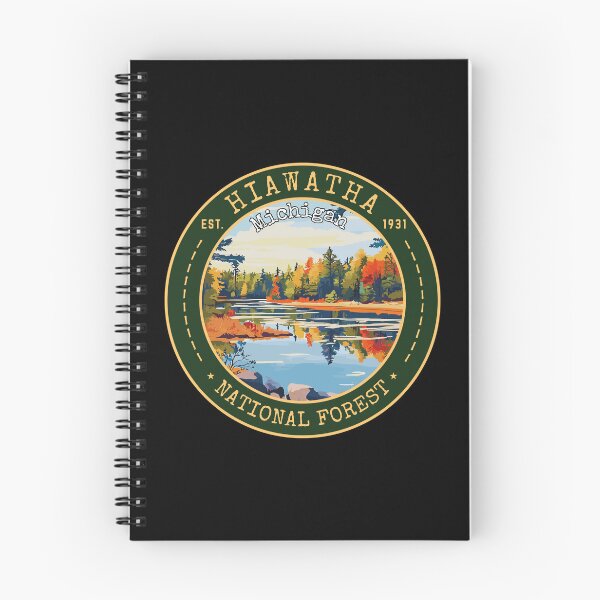 Item preview, Hiawatha National Forest in Michigan, USA Vintage Travel Art Emblem designed and sold by MaateoDesign.