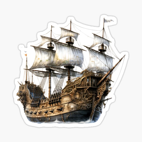 Item preview, Vintage Pirate Ship 1 designed and sold by Mterry1202.