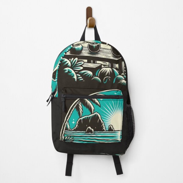 Item preview, Black and White Vector Beach Art #1 – Minimalist AI Design for Travel Lovers, Surf Style, and Coastal Vibes designed and sold by knalpot-design.
