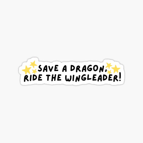 Item preview, Save a Dragon Ride the Wingleader Aufkleber für Buchliebhaber Kindle Aufkleber designed and sold by SpicyPisces Art Co.
