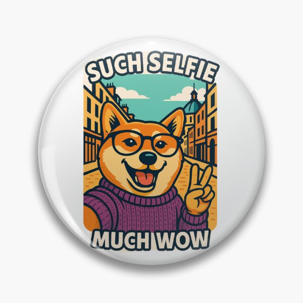 Item preview, Such Selfie Much Wow Doge Meme - Funny Shiba Inu Selfie Design designed and sold by Mikiagent025.