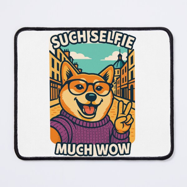 Item preview, Such Selfie Much Wow Doge Meme - Funny Shiba Inu Selfie Design designed and sold by Mikiagent025.