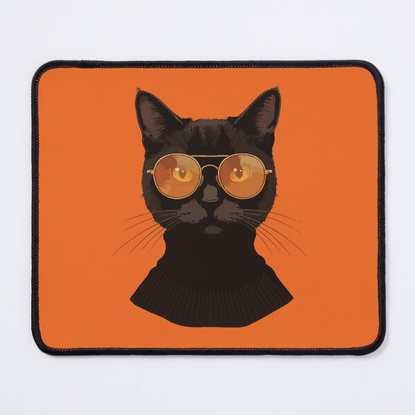 Item preview, The Sophisticated Feline: Cool Cat in Turtleneck and Shades designed and sold by -DEEWOLF-.