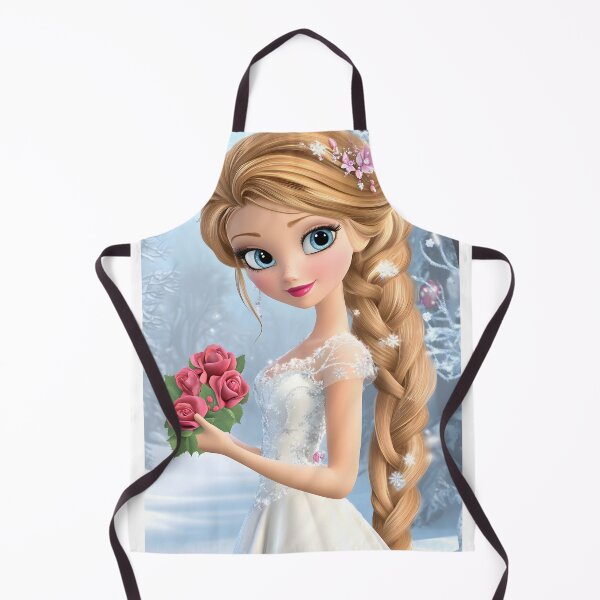 Item preview, Animated bride in snowy scene holding red roses bouquet designed and sold by Artessie.
