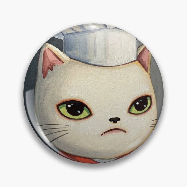 Item preview, White Yoshitomo Nara-inspired cat designed and sold by uglylizard.