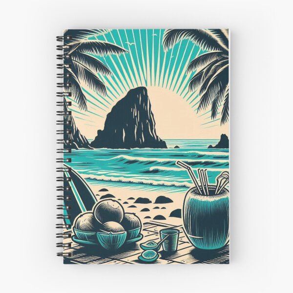 Item preview, Black and White Vector Beach Art  #3 – Minimalist AI Design for Travel Lovers, Surf Style, and Coastal Vibes designed and sold by knalpot-design.