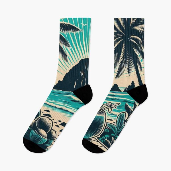 Item preview, Black and White Vector Beach Art  #3 – Minimalist AI Design for Travel Lovers, Surf Style, and Coastal Vibes designed and sold by knalpot-design.