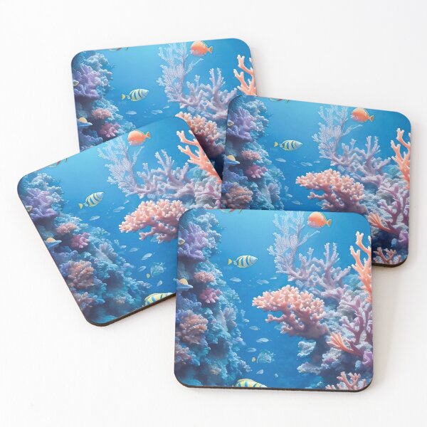 Item preview, Underwater coral reef with fish designed and sold by ewynter.