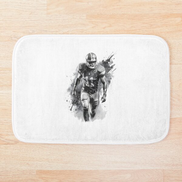 Item preview, Jugador de fútbol americano – Blanco y negro designed and sold by Kids Art 4U.