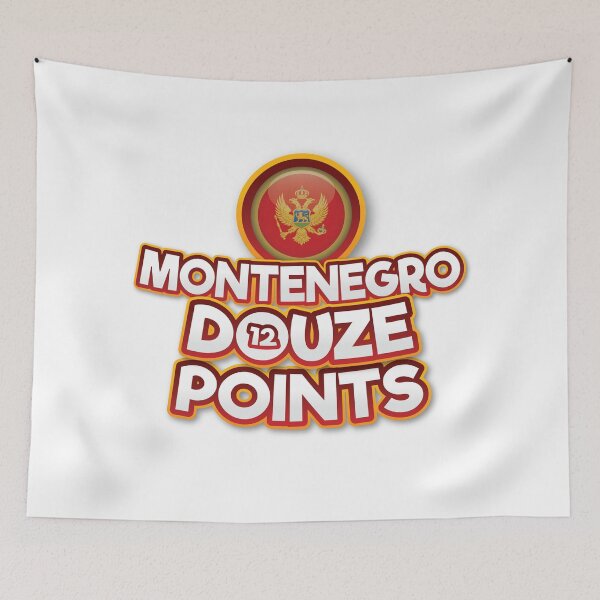 Item preview, Montenegro Douze Points - Eurovision Montenegro - Eurovision Song Contest  - 12 Points - ESC2025 - Nina Žižić - Dobrodošli designed and sold by Vision-Tees.