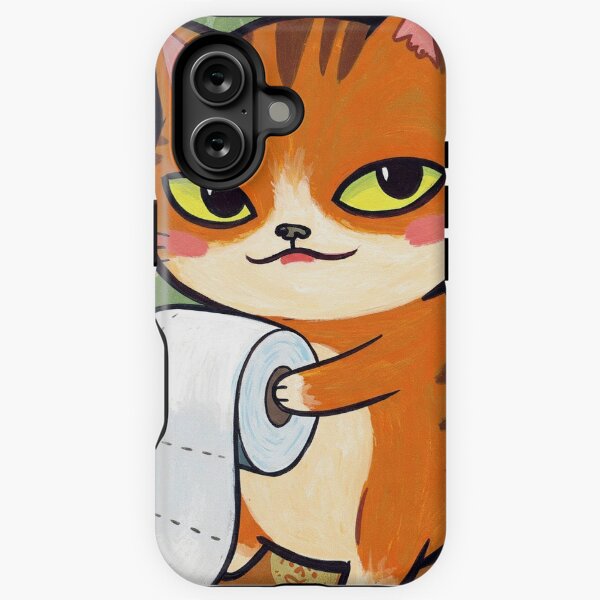 Item preview, Orange Cat Bathroom Print - Yoshitomo Nara designed and sold by uglylizard.