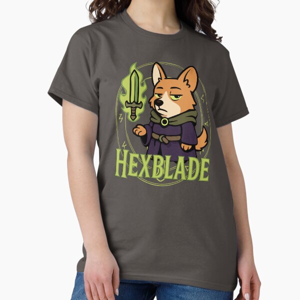 Vista previa del artículo con la obra «Corgi de Hoja Maleficial – Brujo de Hoja Arcana», diseñado y vendido por BarkandStick.