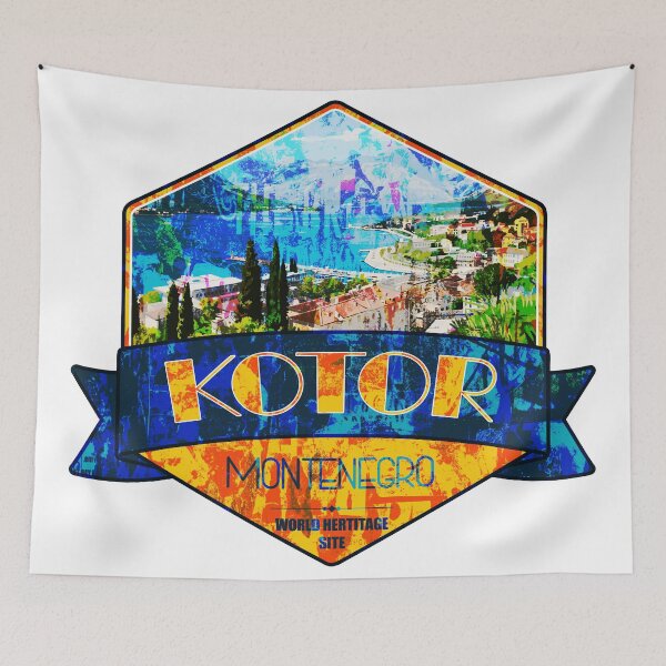 Item preview, Kotor Montenegro World Hertitage Site Grunge Style designed and sold by Wanderful-roads.