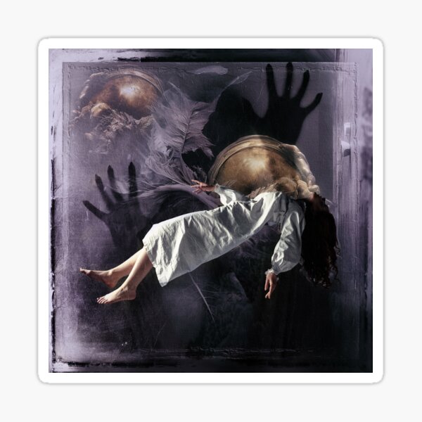 Digital Collage Occult Art-"The Overseer #1" Sticker