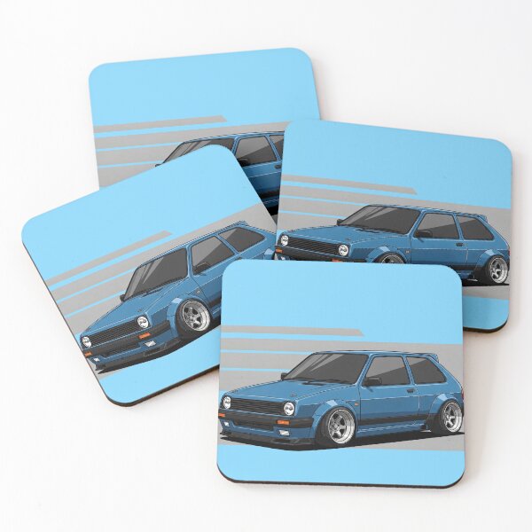 Item preview, Blue hot hatch style car  designed and sold by GingaDesigns.