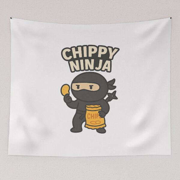 Item preview, Chippy Ninja – The Stealth Snack Master designed and sold by ALITOPRINCE.