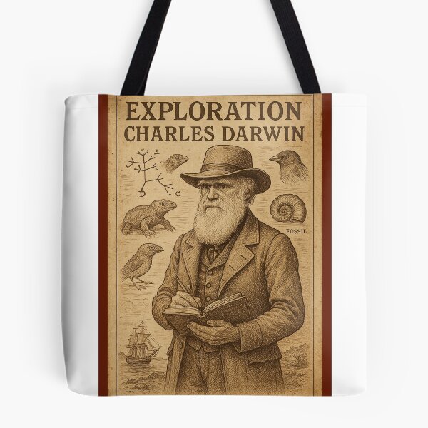 Item preview, Charles Darwin Vintage Exploration Poster – 19th Century Scientific Illustration Style designed and sold by PrometheusStyle.
